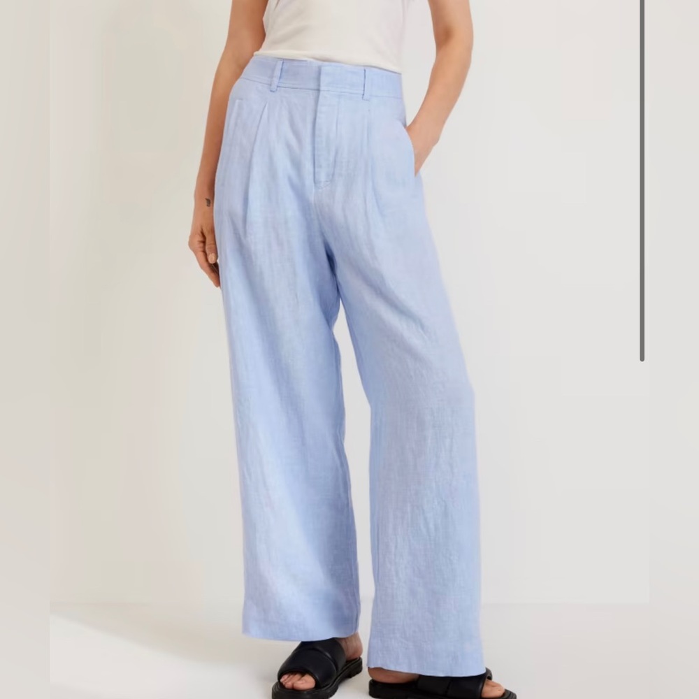 Everlane way high linen drape pant NWT